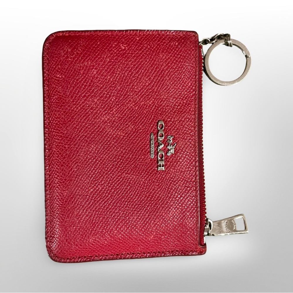 Coach Red Key & Card Holder